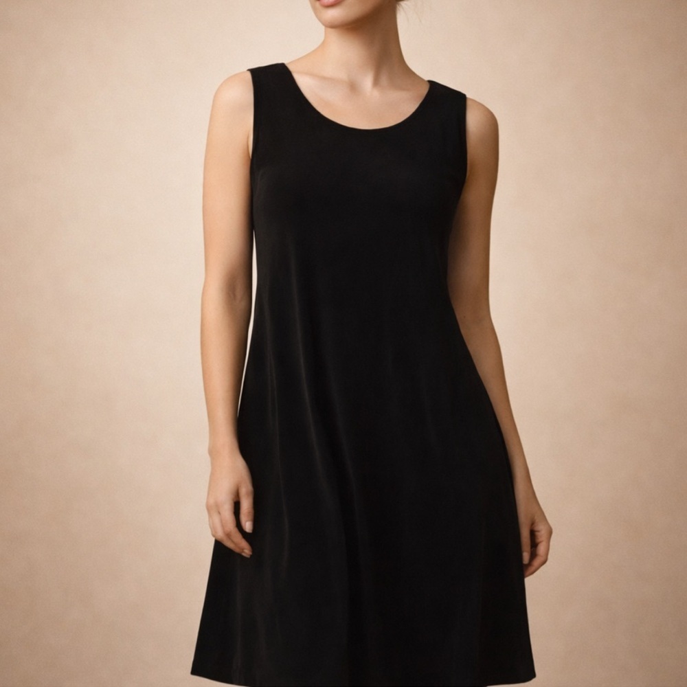 Chico’s Black Sleeveless Swing Dress Petite NWT Size 0 (Petite) - Picture 1 of 6